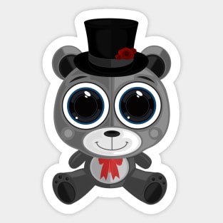 Teddy Bear - Classy Grey Sticker